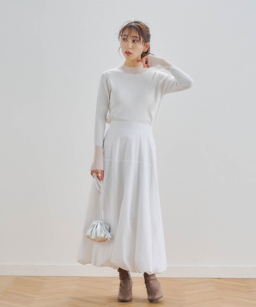 Droite lautreamont(ドロワットロートレアモン)の「タイプライターバルーンスカート≪手洗い可能≫(スカート・レディース・イエロー/オフホワイト/ブラック・S/M)」の15枚目の写真