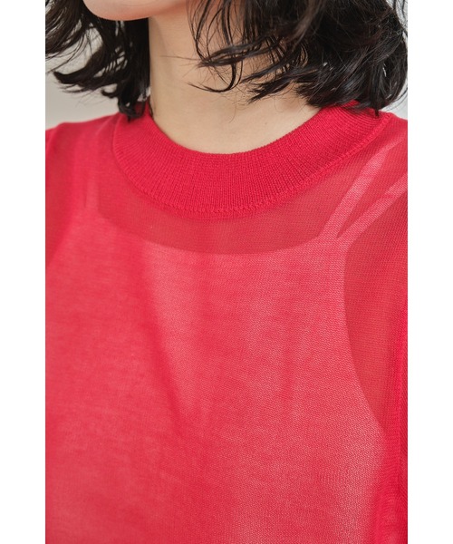 Abor（アボア）の「【Abor】Glitter Sheer Volume Sleeve Pullover/ラメシアーボリュームスリーブプルオーバー（ニット/セーター・レディース・イエロー/レッド/グレー・FREE）」の8枚目の写真