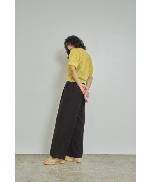 Abor（アボア）の「【Abor】Glitter Sheer Volume Sleeve Pullover/ラメシアーボリュームスリーブプルオーバー（ニット/セーター・レディース・イエロー/レッド/グレー・FREE）」の17枚目の写真