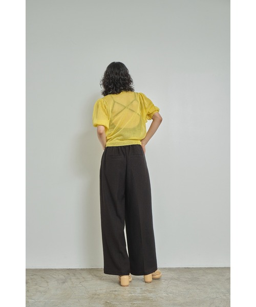 Abor（アボア）の「【Abor】Glitter Sheer Volume Sleeve Pullover/ラメシアーボリュームスリーブプルオーバー（ニット/セーター・レディース・イエロー/レッド/グレー・FREE）」の19枚目の写真
