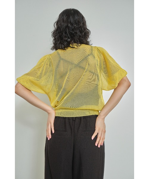 Abor（アボア）の「【Abor】Glitter Sheer Volume Sleeve Pullover/ラメシアーボリュームスリーブプルオーバー（ニット/セーター・レディース・イエロー/レッド/グレー・FREE）」の20枚目の写真