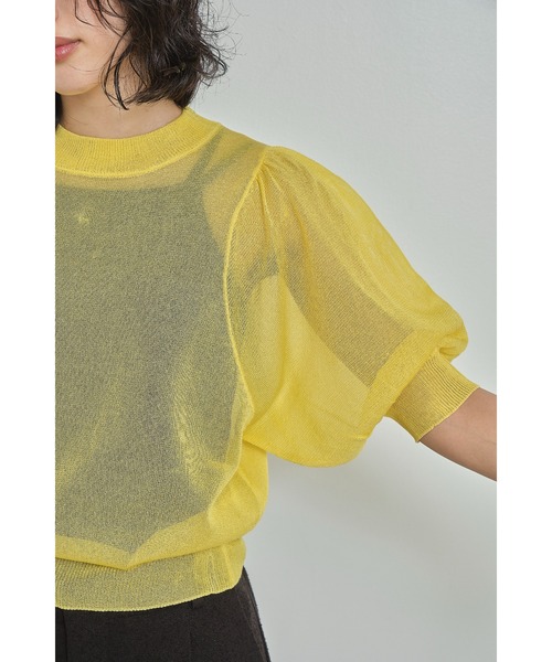 Abor（アボア）の「【Abor】Glitter Sheer Volume Sleeve Pullover/ラメシアーボリュームスリーブプルオーバー（ニット/セーター・レディース・イエロー/レッド/グレー・FREE）」の21枚目の写真