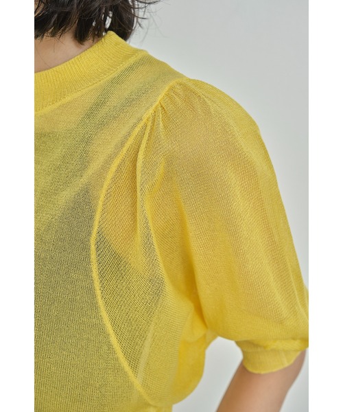 Abor（アボア）の「【Abor】Glitter Sheer Volume Sleeve Pullover/ラメシアーボリュームスリーブプルオーバー（ニット/セーター・レディース・イエロー/レッド/グレー・FREE）」の22枚目の写真