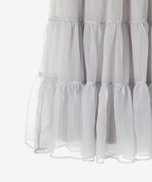 MAJESTIC LEGON（マジェスティックレゴン）の「シアーボリュームティアードスカート（スカート・レディース・アイボリー/ブラック/ライトグレー/ホワイト系その他2・X-SMALL/SMALL/MEDIUM）」の5枚目の写真