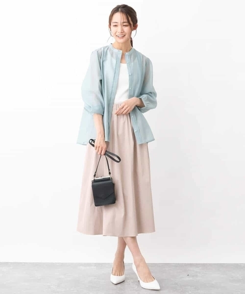 MK MICHEL KLEIN（エムケーミッシェルクラン）の「シアーシャツブラウス/洗える（シャツ/ブラウス・レディース・ホワイト/ベージュ系その他/ミント・38）」の22枚目の写真