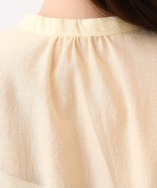 MK MICHEL KLEIN（エムケーミッシェルクラン）の「シアーシャツブラウス/洗える（シャツ/ブラウス・レディース・ホワイト/ベージュ系その他/ミント・38）」の5枚目の写真