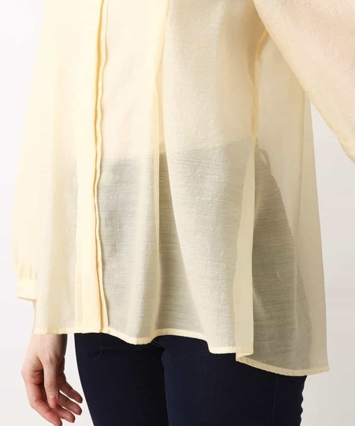 MK MICHEL KLEIN（エムケーミッシェルクラン）の「シアーシャツブラウス/洗える（シャツ/ブラウス・レディース・ホワイト/ベージュ系その他/ミント・38）」の7枚目の写真