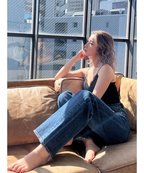 GYDA（ジェイダ）の「レースビスチェ（キャミソール・レディース・ブラック/オフホワイト・FREE）」の7枚目の写真