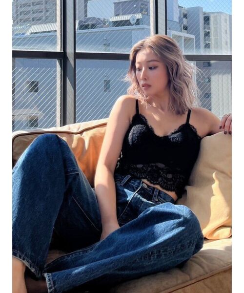 GYDA（ジェイダ）の「レースビスチェ（キャミソール・レディース・ブラック/オフホワイト・FREE）」の8枚目の写真