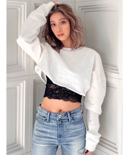 GYDA（ジェイダ）の「レースビスチェ（キャミソール・レディース・ブラック/オフホワイト・FREE）」の20枚目の写真