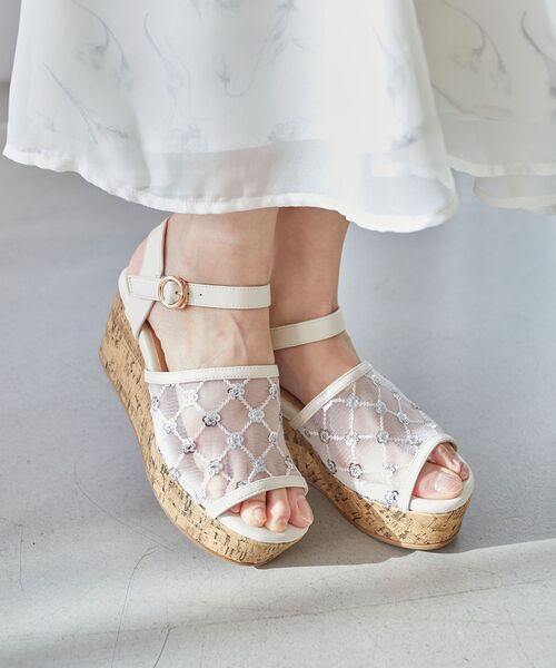 MAJESTIC LEGON（マジェスティックレゴン）の「エンブロイダリーチュールサンダル（サンダル・レディース・ゴールド/ブラック/シルバー・SMALL/MEDIUM/LARGE/X-LARGE）」の7枚目の写真