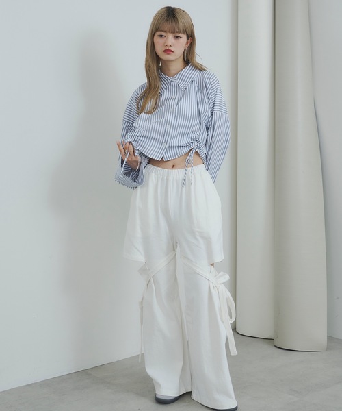 VIOLETTA(ヴィオレッタ)の「カッティングリボンスウェットパンツ(スウェットパンツ・レディース・ピンク/ホワイト/ブラック・S/M)」の22枚目の写真