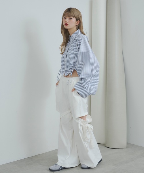 VIOLETTA(ヴィオレッタ)の「カッティングリボンスウェットパンツ(スウェットパンツ・レディース・ピンク/ホワイト/ブラック・S/M)」の21枚目の写真