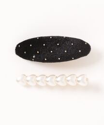 LOWRYS FARM | ベロアスタッズ２ＳＥＴクリップ　 109245(バレッタ/ヘアクリップ)