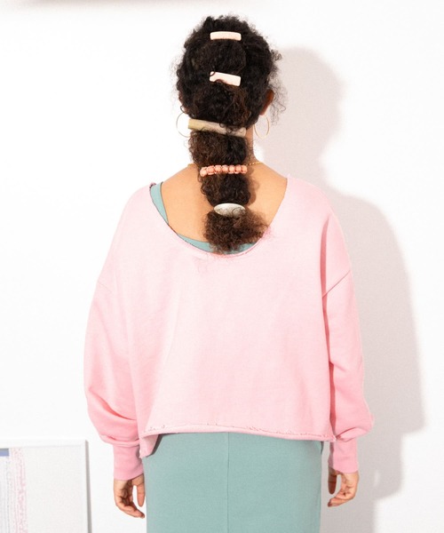 URBAN RESEARCH Sonny Label(アーバンリサーチサニーレーベル)の「AyaKawasaki カットオフスウェット(スウェット・レディース・イエロー/パープル/ピンク・FREE)」の12枚目の写真