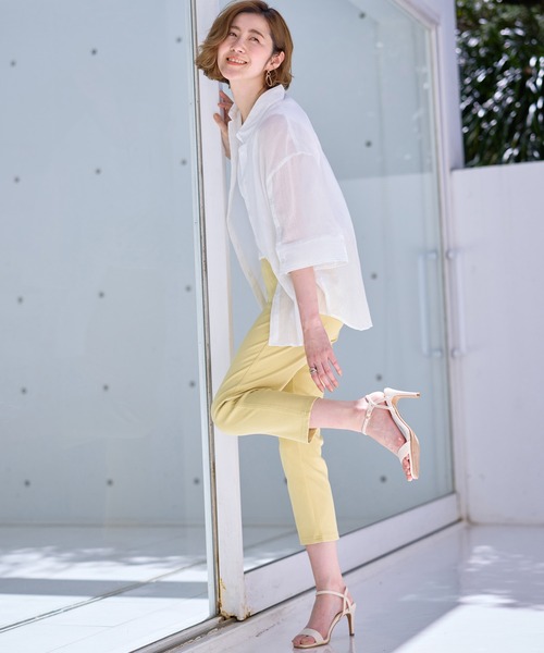 BELLUNA PLUS(ベルーナ)の「美ストレッチアンクル丈レギンスパンツ股下55cm(その他パンツ・レディース・ブラック/インディゴブルー/ケミカルウォッシュ/ライトグリーン系/パープル系/ライトイエロー/オフホワイト/ベージュ系/コーラル/ライトパープル/セージグリーン・X-LARGE/LARGE/MEDIUM/SMALL)」の20枚目の写真