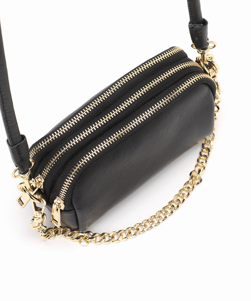 FRAMeWORK（フレームワーク）の「【AULENTTI/オウレンティ】別注アクセサリーポーチショルダーBAG（ショルダーバッグ・レディース・ブラウン系その他/ブラック/レッド・FREE）」の4枚目の写真