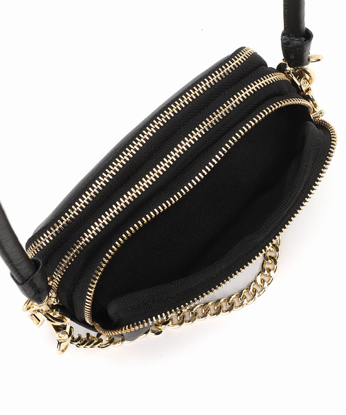 FRAMeWORK（フレームワーク）の「【AULENTTI/オウレンティ】別注アクセサリーポーチショルダーBAG（ショルダーバッグ・レディース・ブラウン系その他/ブラック/レッド・FREE）」の5枚目の写真