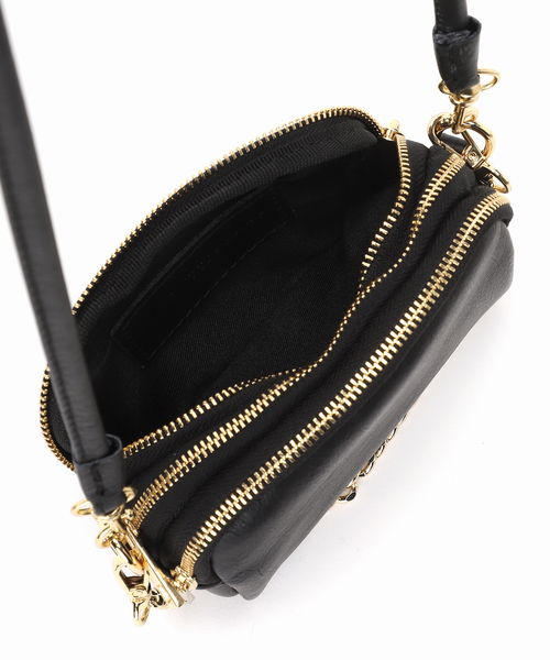 FRAMeWORK（フレームワーク）の「【AULENTTI/オウレンティ】別注アクセサリーポーチショルダーBAG（ショルダーバッグ・レディース・ブラウン系その他/ブラック/レッド・FREE）」の7枚目の写真