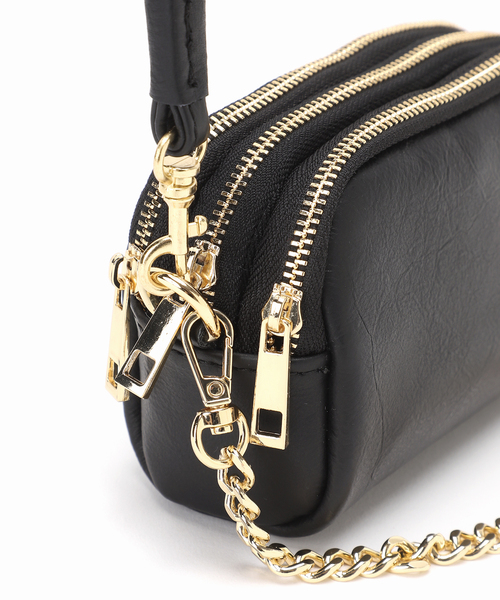 FRAMeWORK（フレームワーク）の「【AULENTTI/オウレンティ】別注アクセサリーポーチショルダーBAG（ショルダーバッグ・レディース・ブラウン系その他/ブラック/レッド・FREE）」の9枚目の写真