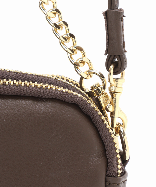 FRAMeWORK（フレームワーク）の「【AULENTTI/オウレンティ】別注アクセサリーポーチショルダーBAG（ショルダーバッグ・レディース・ブラウン系その他/ブラック/レッド・FREE）」の14枚目の写真