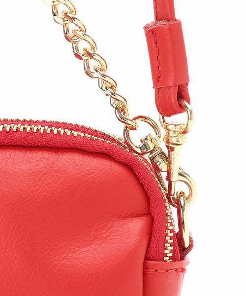 FRAMeWORK（フレームワーク）の「【AULENTTI/オウレンティ】別注アクセサリーポーチショルダーBAG（ショルダーバッグ・レディース・ブラウン系その他/ブラック/レッド・FREE）」の16枚目の写真