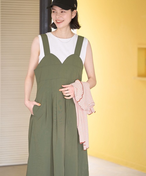 ROPE' PICNIC(ロペピクニック)の「リボンライクワンピース(ワンピース・レディース・ブラック/カーキ・38)」の2枚目の写真