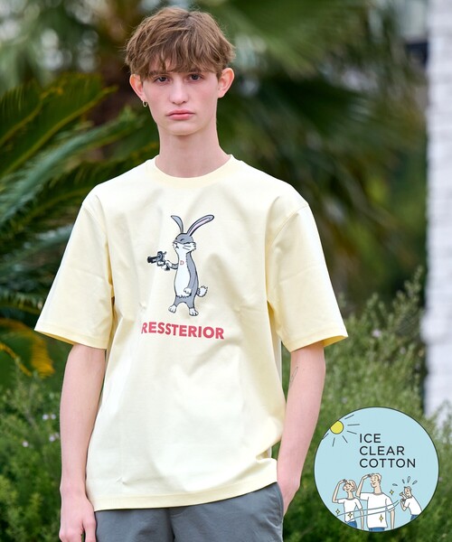 DRESSTERIOR(ドレステリア)の「【接触冷感/抗菌防臭/消臭】ICE CLEAR COTTON ガンラビットTシャツ(Tシャツ/カットソー・メンズ・ホワイト/ブラック/ライトイエロー系/ブラウン系その他/サックスブルー/ブルー系その他・90/91/92/94)」の6枚目の写真