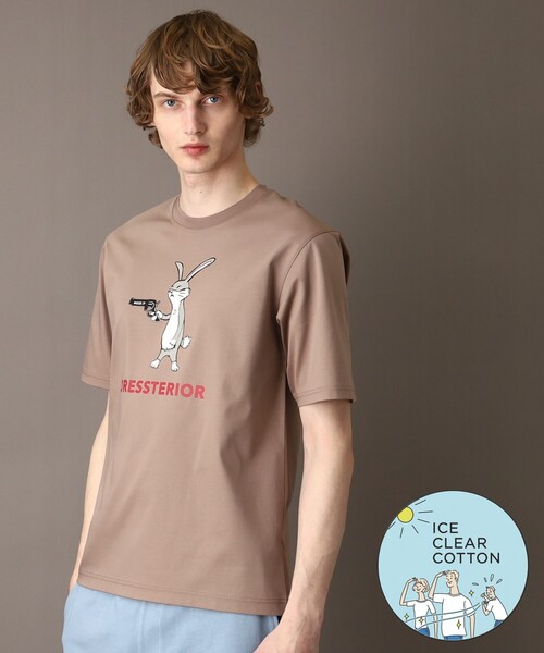 DRESSTERIOR(ドレステリア)の「【接触冷感/抗菌防臭/消臭】ICE CLEAR COTTON ガンラビットTシャツ(Tシャツ/カットソー・メンズ・ホワイト/ブラック/ライトイエロー系/ブラウン系その他/サックスブルー/ブルー系その他・90/91/92/94)」の3枚目の写真