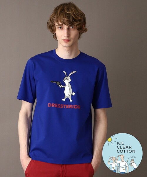 DRESSTERIOR(ドレステリア)の「【接触冷感/抗菌防臭/消臭】ICE CLEAR COTTON ガンラビットTシャツ(Tシャツ/カットソー・メンズ・ホワイト/ブラック/ライトイエロー系/ブラウン系その他/サックスブルー/ブルー系その他・90/91/92/94)」の5枚目の写真