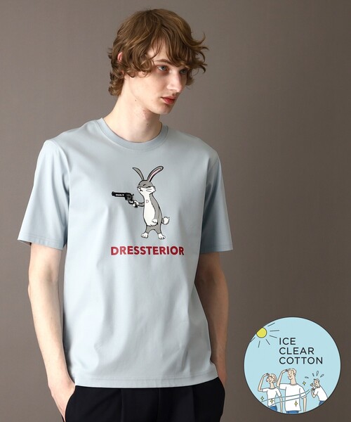 DRESSTERIOR(ドレステリア)の「【接触冷感/抗菌防臭/消臭】ICE CLEAR COTTON ガンラビットTシャツ(Tシャツ/カットソー・メンズ・ホワイト/ブラック/ライトイエロー系/ブラウン系その他/サックスブルー/ブルー系その他・90/91/92/94)」の4枚目の写真