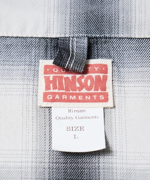 HINSON（ヒンソン）の「HINSON/ヒンソン フルジップカーデ ショートスリーブシャツ/オンブレチェック/半袖（シャツ/ブラウス・メンズ・ブラウン/ホワイト/ブラック・LARGE/MEDIUM）」の11枚目の写真