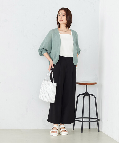 COMME CA ISM（コムサイズム）の「MADE IN JAPAN 和紙カーディガン（カーディガン/ボレロ・レディース・ライラック/ミント/ネイビー・FREE）」の11枚目の写真