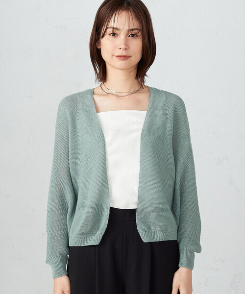 COMME CA ISM（コムサイズム）の「MADE IN JAPAN 和紙カーディガン（カーディガン/ボレロ・レディース・ライラック/ミント/ネイビー・FREE）」の13枚目の写真