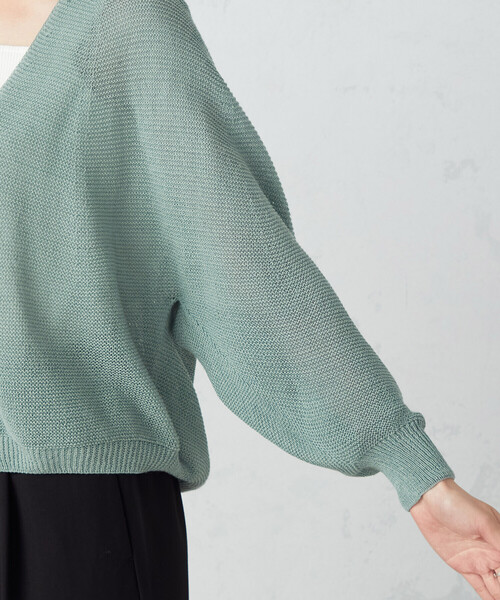 COMME CA ISM（コムサイズム）の「MADE IN JAPAN 和紙カーディガン（カーディガン/ボレロ・レディース・ライラック/ミント/ネイビー・FREE）」の17枚目の写真