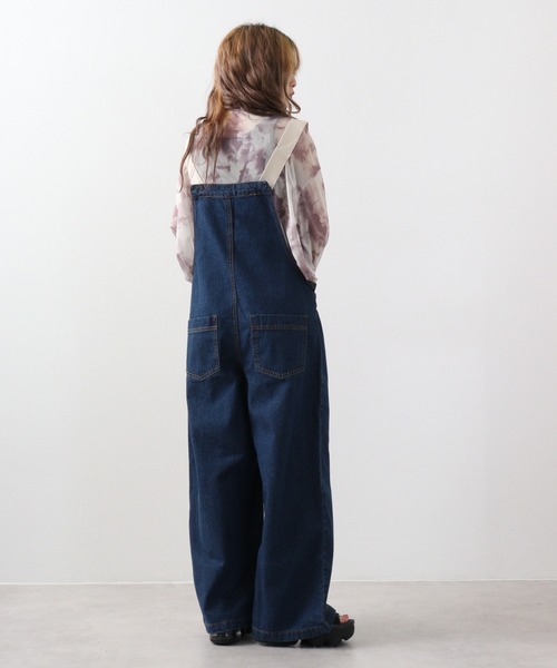 atONE(アットワン)の「atONE 配色ショルダーデニムサロペットパンツ&スカート(サロペット/オーバーオール・レディース・ネイビー/ワンウォッシュ/ネイビー系/ブルー系その他6/ダークインディゴブルー・LL/3L/4L/L/M/MEDIUM/X-LARGE/LARGE/XXX-LARGE/XX-LARGE)」の18枚目の写真