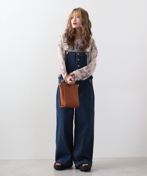 atONE(アットワン)の「atONE 配色ショルダーデニムサロペットパンツ&スカート(サロペット/オーバーオール・レディース・ネイビー/ワンウォッシュ/ネイビー系/ブルー系その他6/ダークインディゴブルー・LL/3L/4L/L/M/MEDIUM/X-LARGE/LARGE/XXX-LARGE/XX-LARGE)」の16枚目の写真