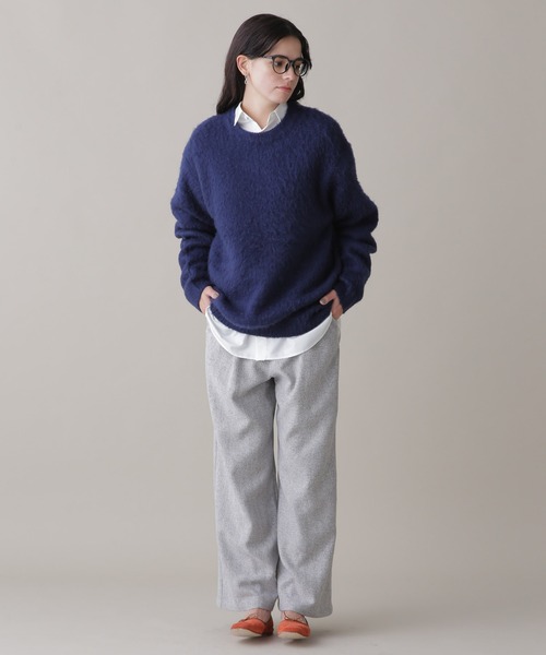 Apo(s)ture(アポスチャー)の「ARIA-004/ヘリンボンドロストワイドパンツ(その他パンツ・レディース・チャコール/ライトグレー/ブラウン/グレー・XS/S/M/L/XL)」の6枚目の写真