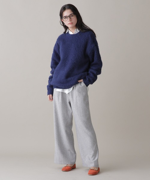 Apo(s)ture(アポスチャー)の「ARIA-004/ヘリンボンドロストワイドパンツ(その他パンツ・レディース・チャコール/ライトグレー/ブラウン/グレー・XS/S/M/L/XL)」の11枚目の写真