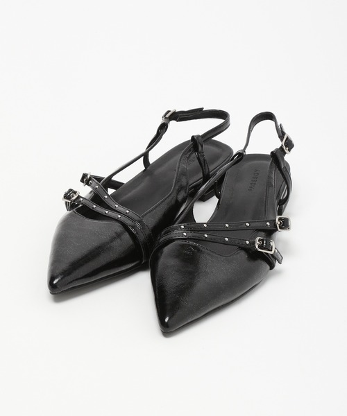 PAGEBOY（ページボーイ）の「スタッズベルトミュール（パンプス・レディース・ブラック/シルバー/シルバー系その他・MEDIUM/LARGE）」の6枚目の写真