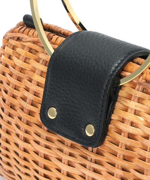 VIOLAd'ORO（ヴィオラドーロ）の「VIOLAd’ORO (ヴィオラドーロ) スプリットラタン2WAYリングハンドルバッグ/MIRO/v-8130（クラッチバッグ・レディース・キャメル・F）」の8枚目の写真