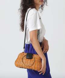 VIOLAd'ORO | VIOLAd’ORO (ヴィオラドーロ) スプリットラタン2WAYリングハンドルバッグ/MIRO/v-8130(クラッチバッグ)