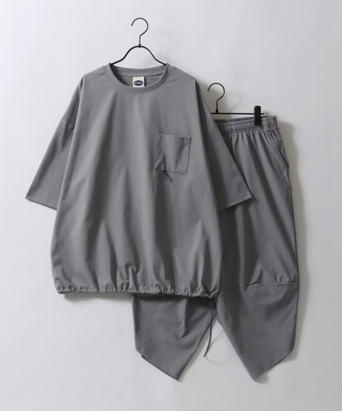 SITRY（シトリー）の「High Twist Function T-shirt/ドライ ストレッチ UVカット ビッグシルエット 半袖Tシャツ セットアップ対応（Tシャツ/カットソー・メンズ・チャコール/ブラック/ライトグレー/ホワイト・LL/L/M）」の6枚目の写真