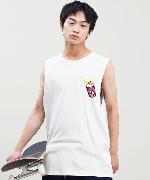 VOLCOM（ボルコム）の「VOLCOM/ボルコム タンクトップ バックプリント A3702400（タンクトップ・メンズ・オフホワイト/ブラック・M/L/XL）」の5枚目の写真