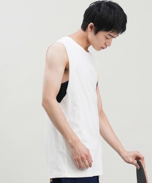 VOLCOM（ボルコム）の「VOLCOM/ボルコム タンクトップ バックプリント A3702400（タンクトップ・メンズ・オフホワイト/ブラック・M/L/XL）」の8枚目の写真