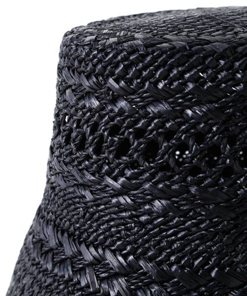 Vincent Pradier（ヴァンサンプラディエ）の「(VINCENT PRADIER)ラフィアバケットハット（ハット・レディース・ブラック/ブラウン・FREE）」の5枚目の写真