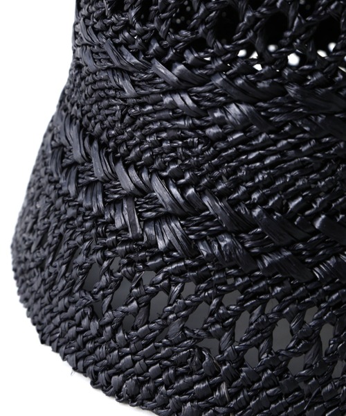 Vincent Pradier（ヴァンサンプラディエ）の「(VINCENT PRADIER)ラフィアバケットハット（ハット・レディース・ブラック/ブラウン・FREE）」の6枚目の写真