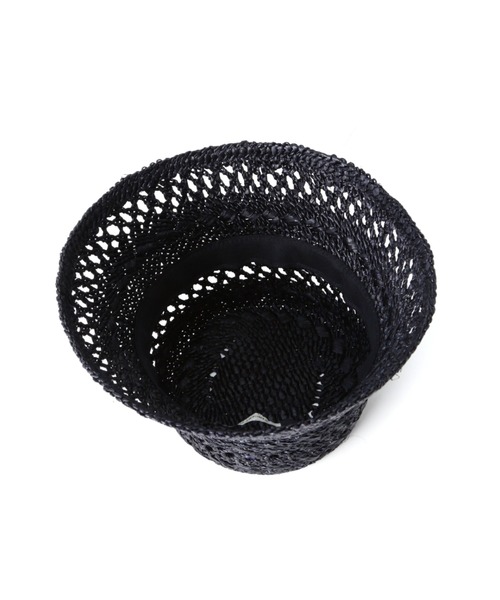 Vincent Pradier（ヴァンサンプラディエ）の「(VINCENT PRADIER)ラフィアバケットハット（ハット・レディース・ブラック/ブラウン・FREE）」の7枚目の写真