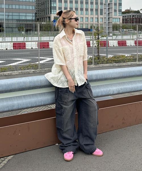 sedacle(セダクル)の「ジャガードダイヤシャツ(シャツ/ブラウス・メンズ・ブラック/アイボリー・LARGE/MEDIUM/SMALL)」の5枚目の写真