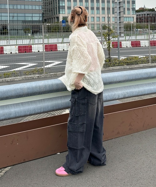 sedacle(セダクル)の「ジャガードダイヤシャツ(シャツ/ブラウス・メンズ・ブラック/アイボリー・LARGE/MEDIUM/SMALL)」の6枚目の写真